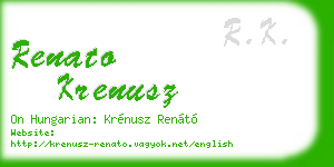 renato krenusz business card
